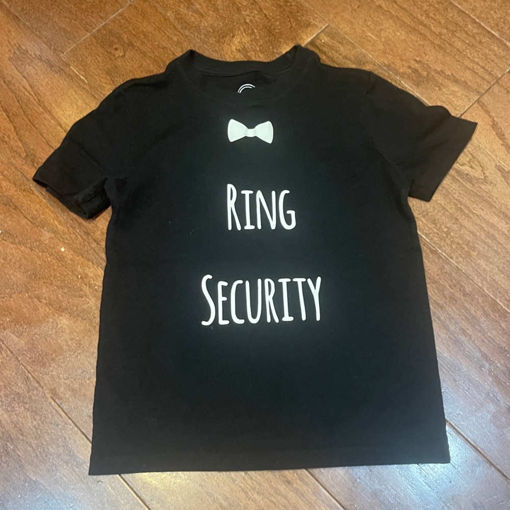 Wonder Nation Black 'Ring Security' Kids Tee